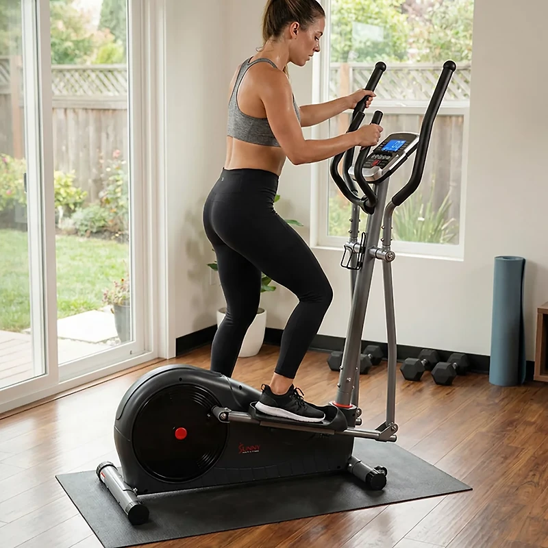 Sunny Health & Fitness Pre-Programmed Elliptical Trainer
