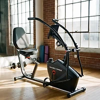 Marcy Pro Dual Action Cross Training Recumbent Exercise Bike with Arm Exercisers