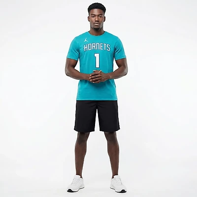 Nike Men's Charlotte Hornets LaMelo Ball #2 Essential N&N T-shirt