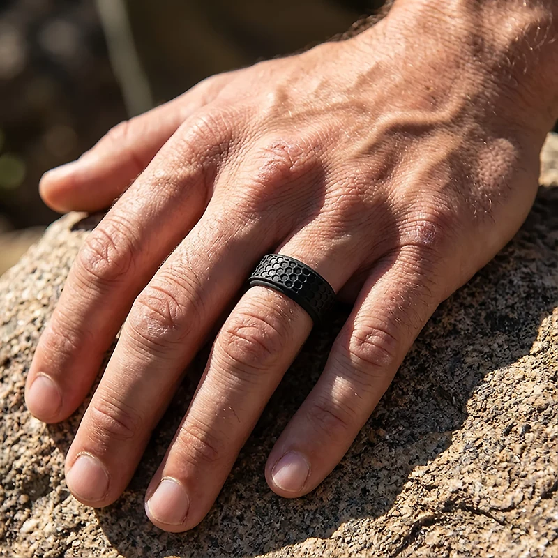 QALO Men's Hex Ring