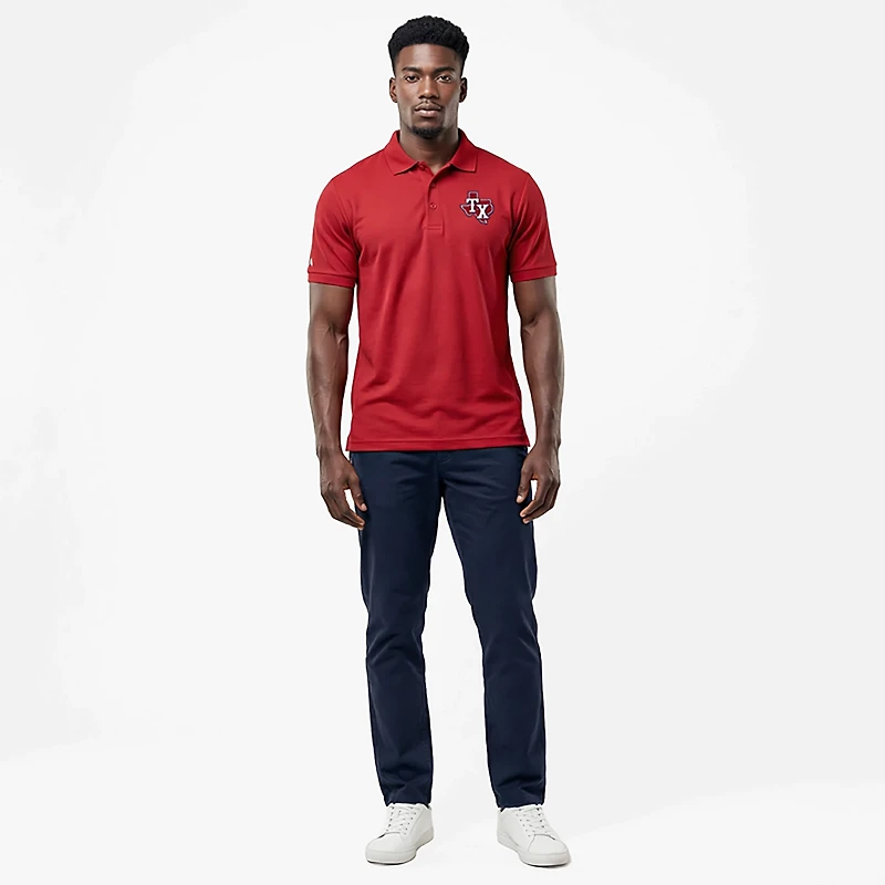Antigua Men's Texas Rangers Legacy Pique Polo Shirt