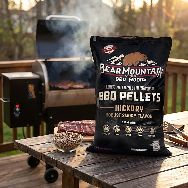 Bear Mountain BBQ Hickory BBQ 20 lb Wood Pellets
