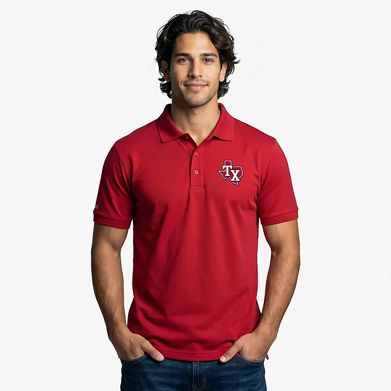 Antigua Men's Texas Rangers Legacy Pique Polo Shirt