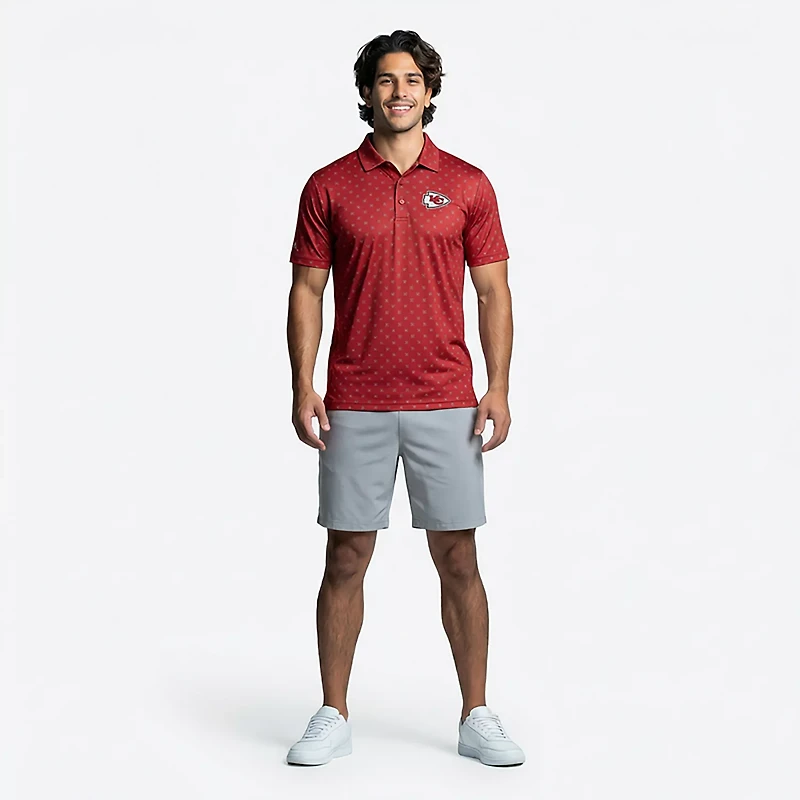Antigua Men's Kansas City Chiefs Spark Short Sleeve Polo Shirt