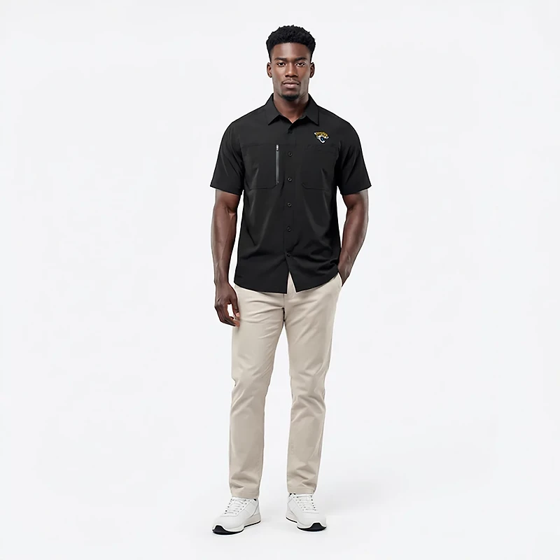 Antigua Men's Jacksonville Jaguars Kickoff Camp Button Down Shirt