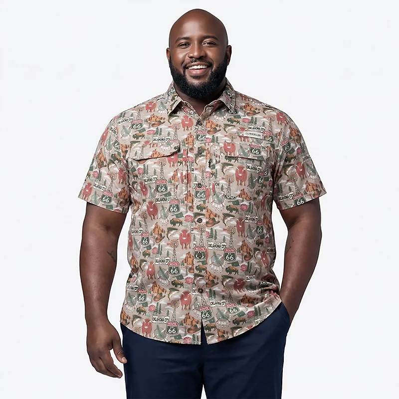 Magellan Outdoors Men's Oklahoma Local State Print Shirt