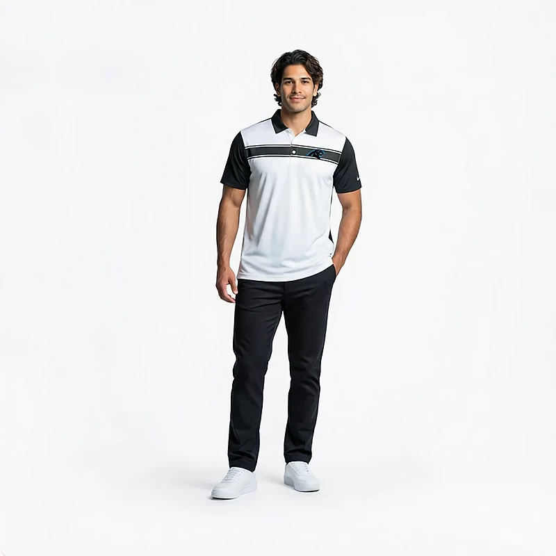 Nike Men's Carolina Panthers Rewind Pique Polo Shirt