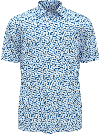 Callaway Boys' Watercolor Fish Allover Print Polo Shirt
