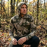 Magellan Outdoors Hunt Gear Men's Eagle Pass Tech Mesh Long Sleeve Hooded T-shirt