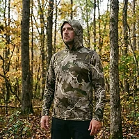 Magellan Outdoors Hunt Gear Men's Eagle Pass Tech Mesh Long Sleeve Hooded T-shirt