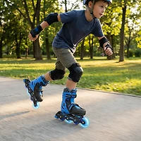 Yvolution Boys' Neon LED Adjustable In-Line Skates