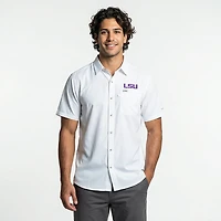 Columbia Sportswear Men's Louisiana State University PFG Slack Tide Camp Button Down Shirt