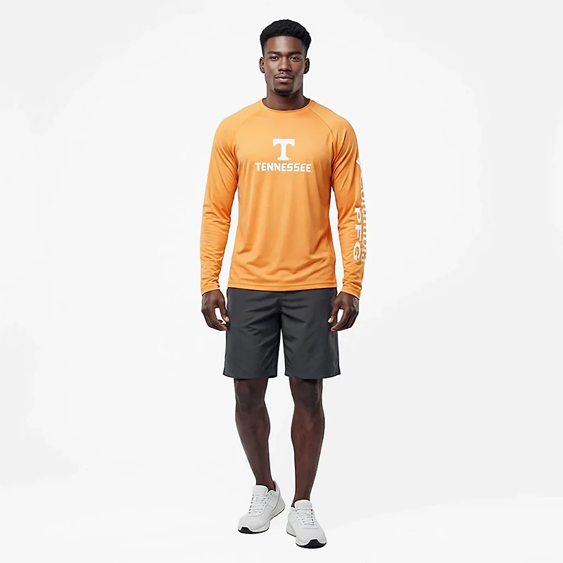 Columbia Sportswear Men's University of Tennessee PFG Terminal Tackle Heather Long Sleeve Shirt