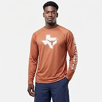 Columbia Sportswear Men's University of Texas PFG Terminal Tackle Heather Long Sleeve Shirt