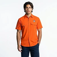 Antigua Men's Houston Astros Pinch Hitter Woven Fishing Button-Down Shirt