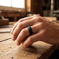 QALO Men's Satin Silicone Ring