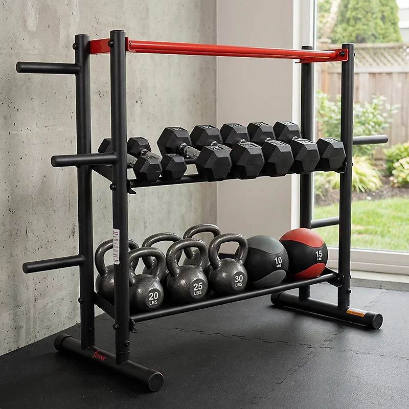 Sunny Health & Fitness Multi-Weight Storage Rack Stand