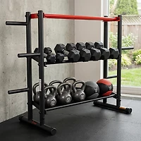 Sunny Health & Fitness Multi-Weight Storage Rack Stand