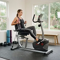 Sunny Health & Fitness Smart Performance Interactive Recumbent Exercise Bike