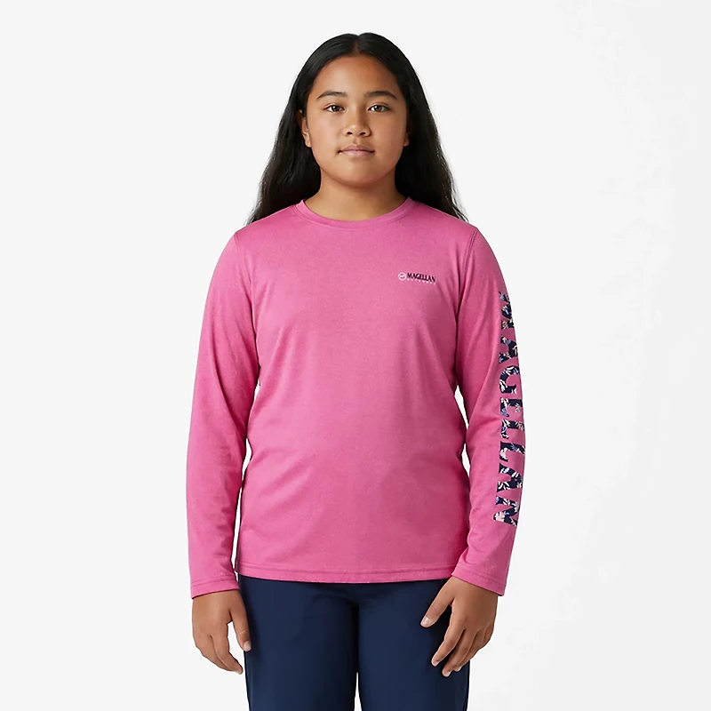 Magellan Outdoors Girls' Caddo Lake Logo Long Sleeve T-shirt