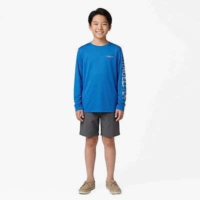 Magellan Outdoors Boys' Casting Crew Print Logo Fishing T-shirt