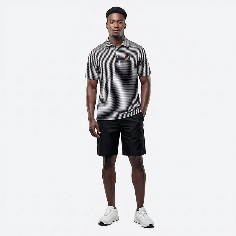 Cutter Buck Georgia Bulldogs Virtue Eco Pique Stripe Recycled Polo