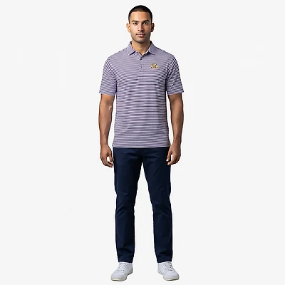 Cutter  Buck LSU Tigers Virtue Eco Pique Stripe Recycled Polo