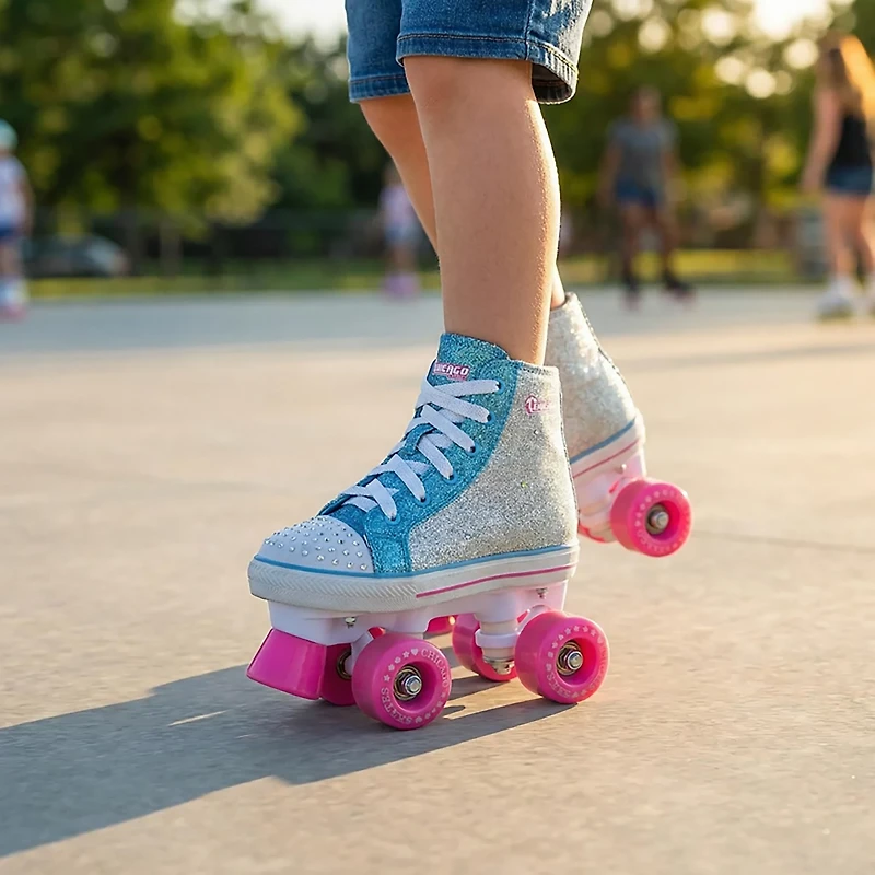 Chicago Skates Girls' Quad Glitter Roller Skates