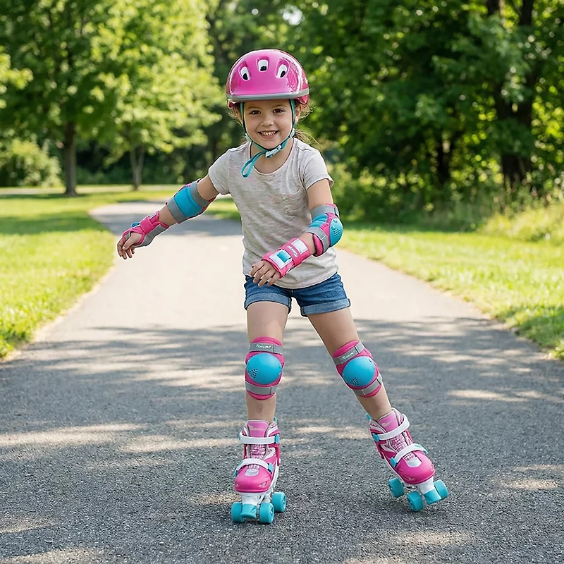 Chicago Skates Girls' Adjustable Quad Skate Combo Set