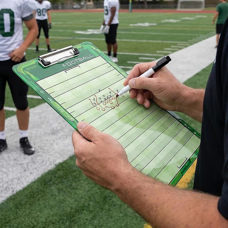 GoSports Football Coaches Premium Dry-Erase 2-Sided Clipboard