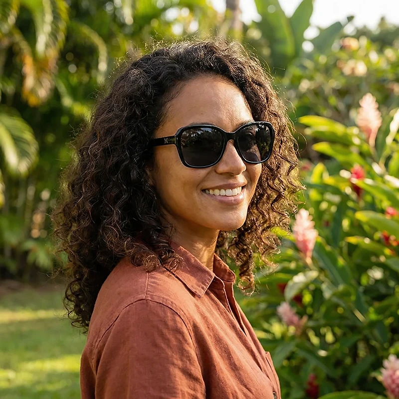 Hurley Women's Monaco Rubberized Polarized Floating Frame Sunglasses