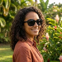 Hurley Women's Monaco Rubberized Polarized Floating Frame Sunglasses
