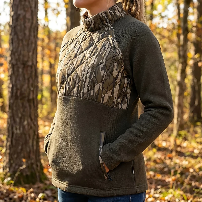 Magellan Outdoors Women's Fayette Mixed Media Pullover