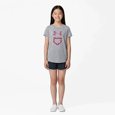 Under Armour Girls' Softball Plate Fill Short Sleeve Shirt
