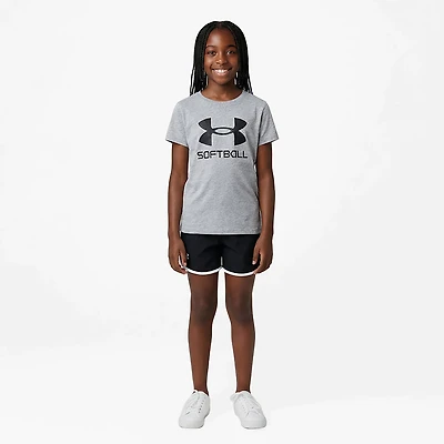 Under Armour Girls' Softball Logo Short Sleeve Shirt