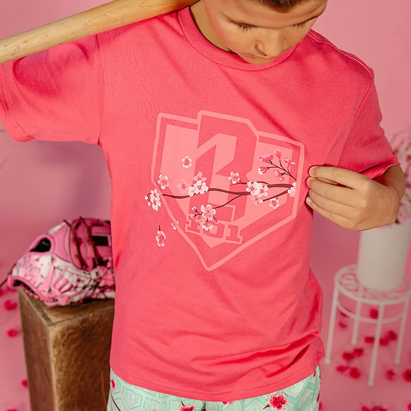 Baseball Lifestyle 101 Boys' Batters and Blossoms T-shirt