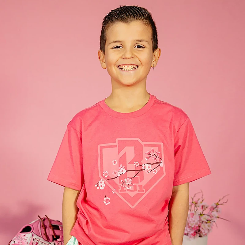 Baseball Lifestyle 101 Boys' Batters and Blossoms T-shirt