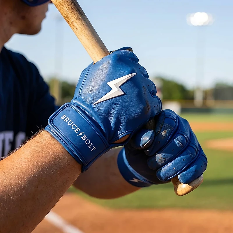 BRUCE BOLT Adults' Premium Pro Short Cuff Batting Gloves