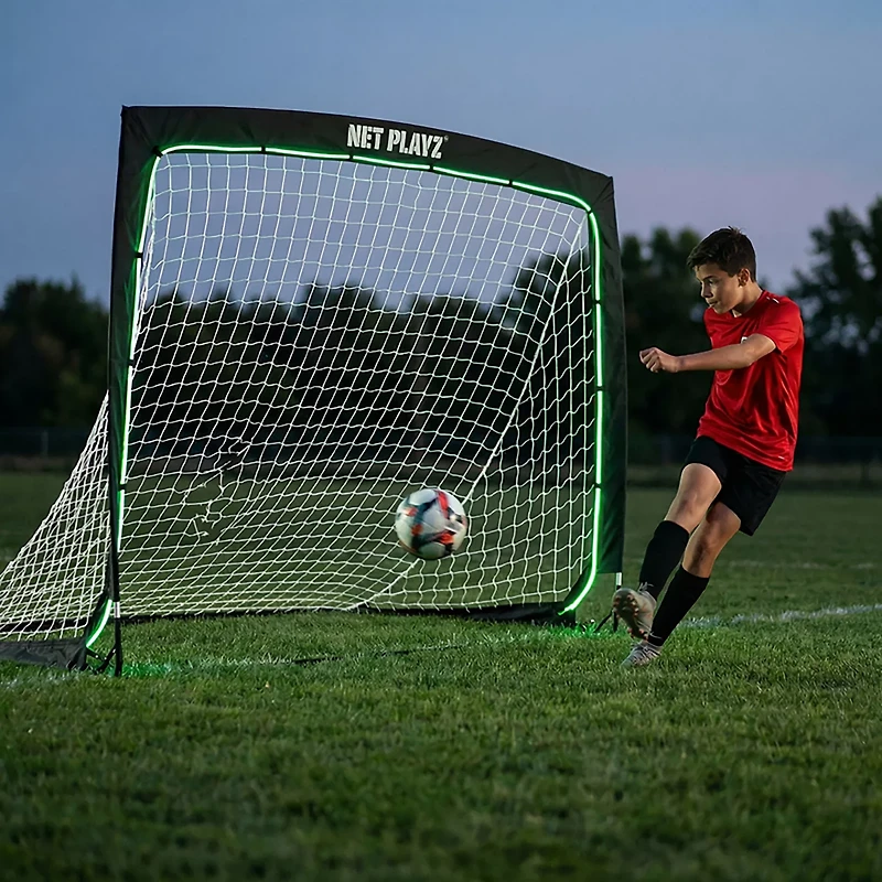 NetPlayz 4 ft x 3 ft x 3 ft Glow-in-the-Dark Portable Soccer Goal
