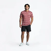 Columbia Arkansas Razorbacks PFG Super Terminal Tackle Omni-Shade Stripe Polo