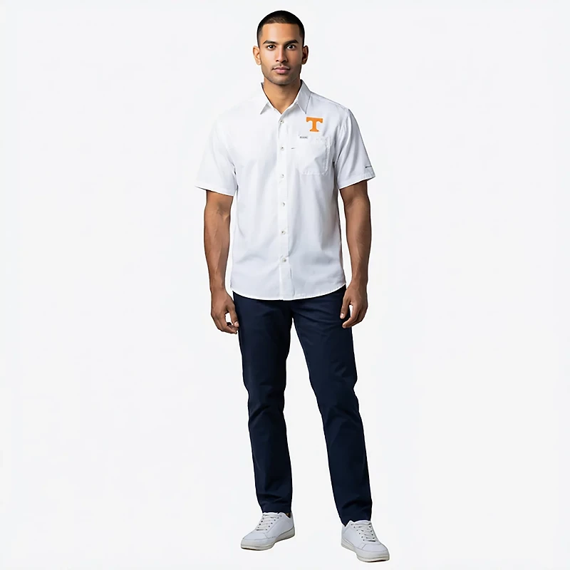 Columbia Tennessee Volunteers PFG Slack Tide Omni-Shade Button-Up Camp Shirt