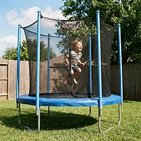 Machrus Upper Bounce 7.5 ft Round Trampoline with Safety Enclosure System