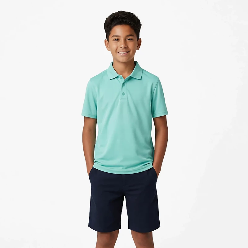 BCG Boys' Training Solid Short Sleeve Polo Shirt