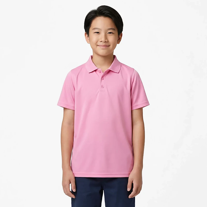 BCG Boys' Training Solid Short Sleeve Polo Shirt