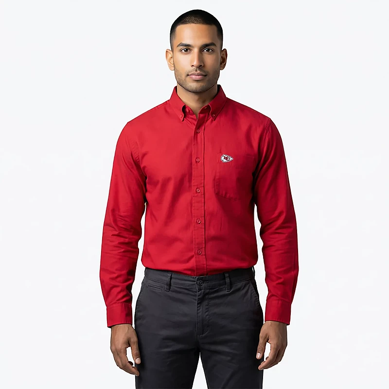 Antigua Men's Chiefs Flight Long Sleeve Woven Shirt