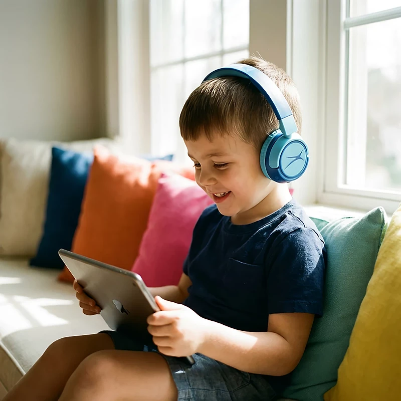 Altec Lansing Kid Safe 2-in-1 Bluetooth and Wired Over-the-Ear Headphones