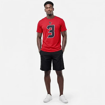 Nike Men's Texans Dell 3 Wordmark Name & Number T-shirt