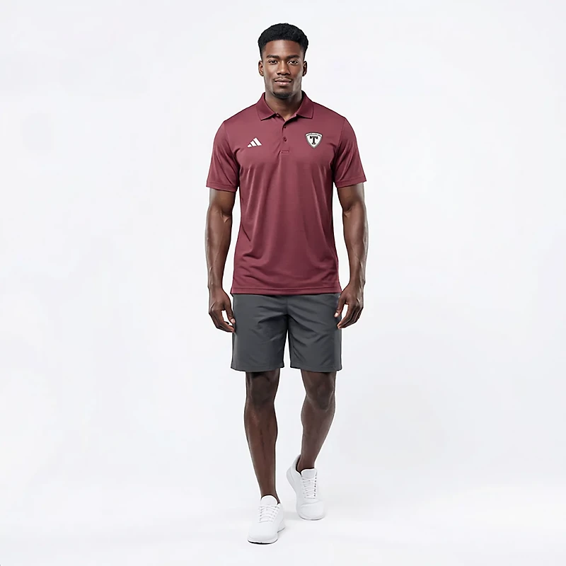 adidas Men's Texas A&M Spring Fling Crest Striped Polo Shirt