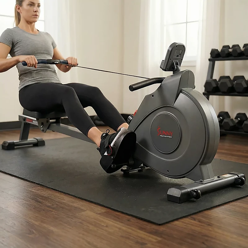 Sunny Health & Fitness SMART Compact Foldable Magnetic Rowing Machine with Bluetooth