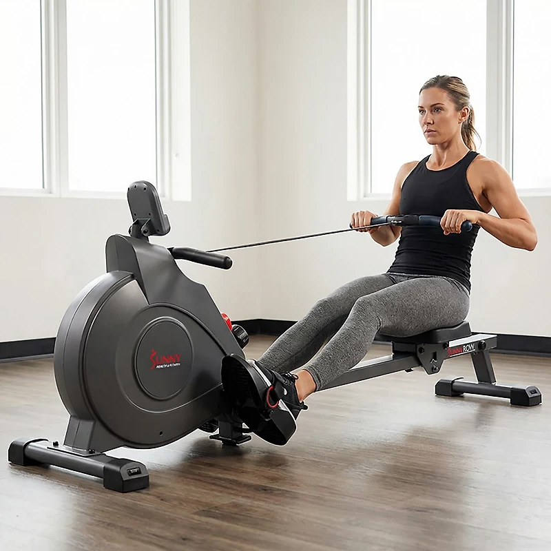 Sunny Health & Fitness SMART Compact Foldable Magnetic Rowing Machine with Bluetooth